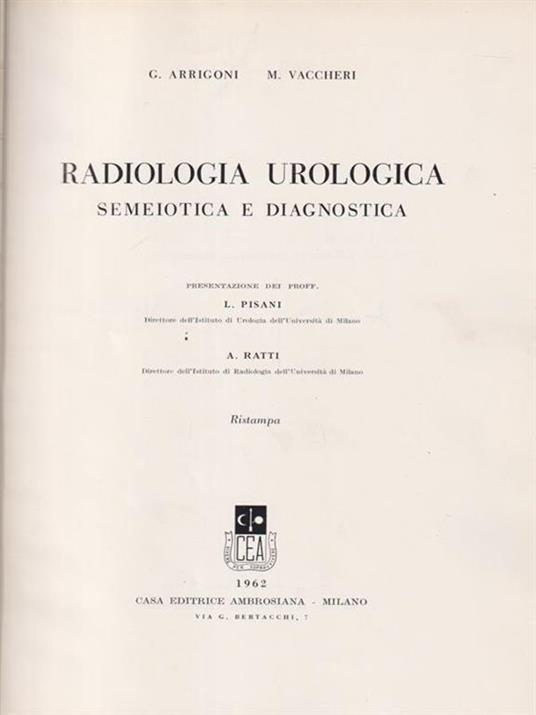   Radiologia urologica - Arrigoni - copertina