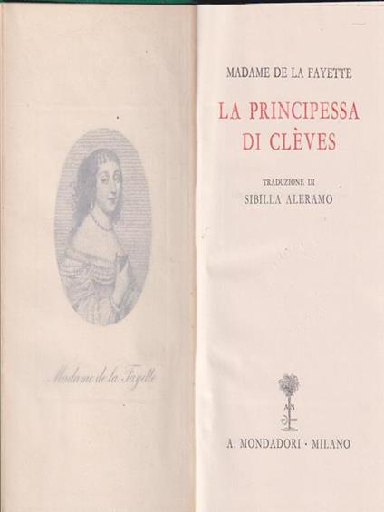 La principessa di Cleves. - M. Madeleine La Fayette - copertina
