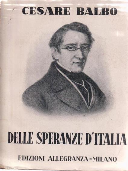   Delle speranze d'Italia - Cesare Balbo - copertina