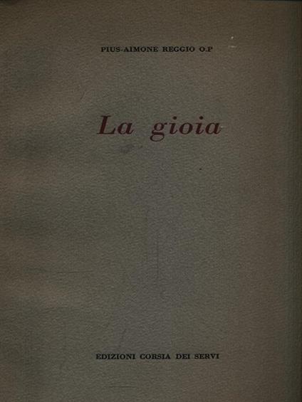La gioia - Pius-Aimone Reggio - copertina