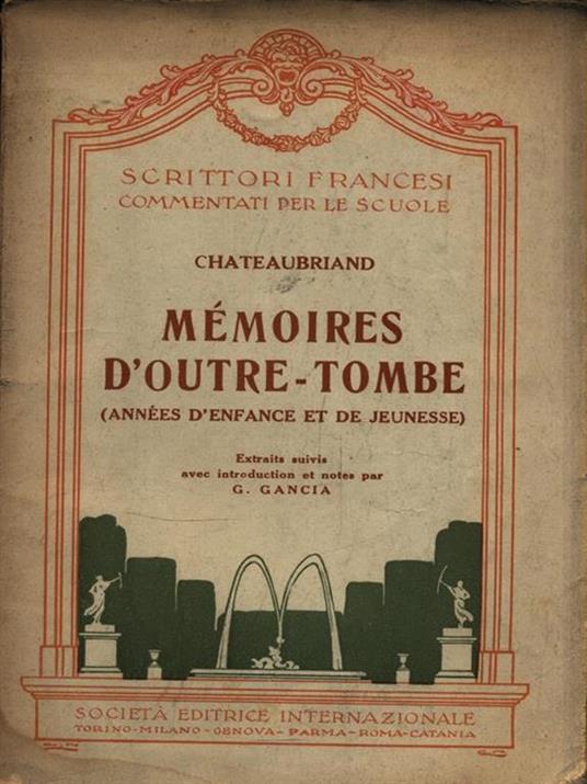   Memoires d'outre-tombe - Francois-Rene Chateaubriand - copertina