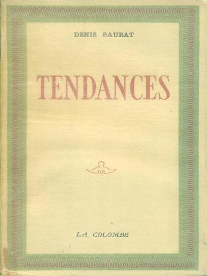   Tendances - Denis Saurat - copertina