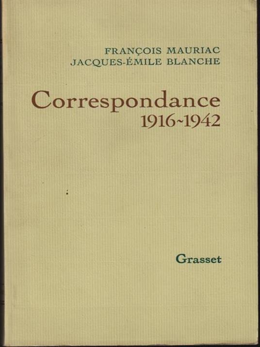   Correspondance 1916-1942 - François Mauriac - copertina