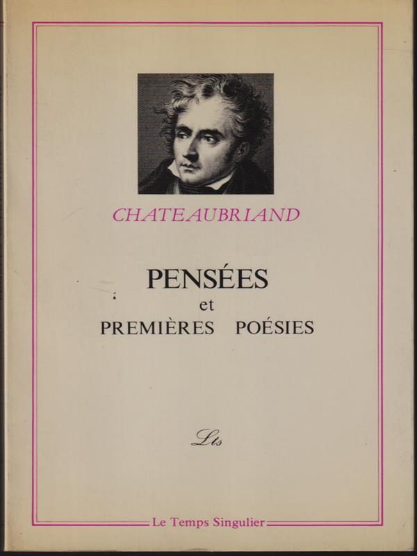   Pensees et premieres poesies
