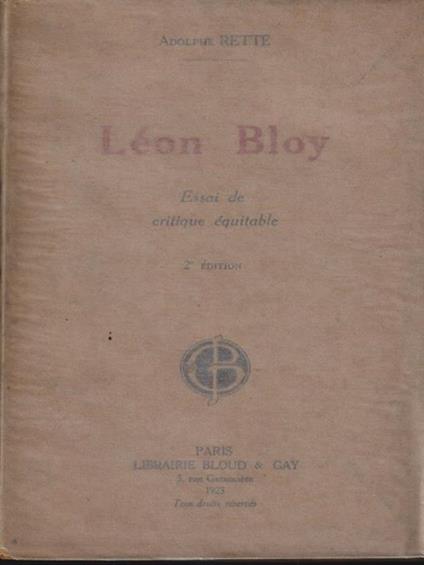   Leon Bloy - Adolphe Retté - copertina
