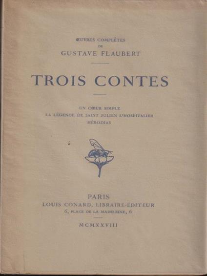   Trois contes - Gustave Flaubert - copertina