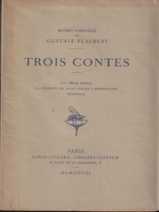   Trois contes - Gustave Flaubert - copertina