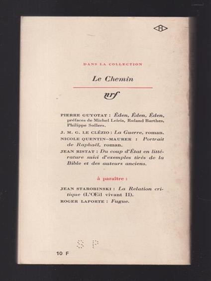 Les Cahiers du Chemin 10 - copertina
