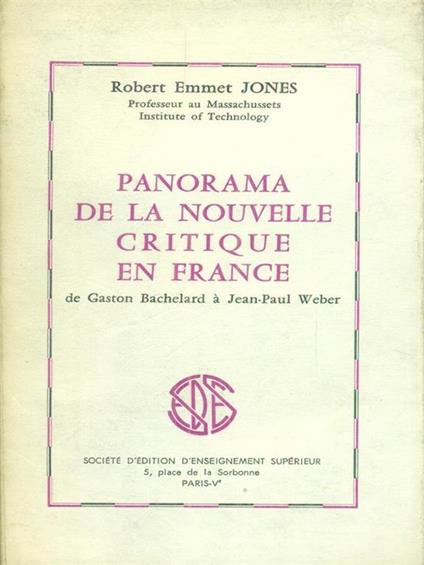   Panorama de la nouvelle critique en France - Robert Emmet Jones - copertina