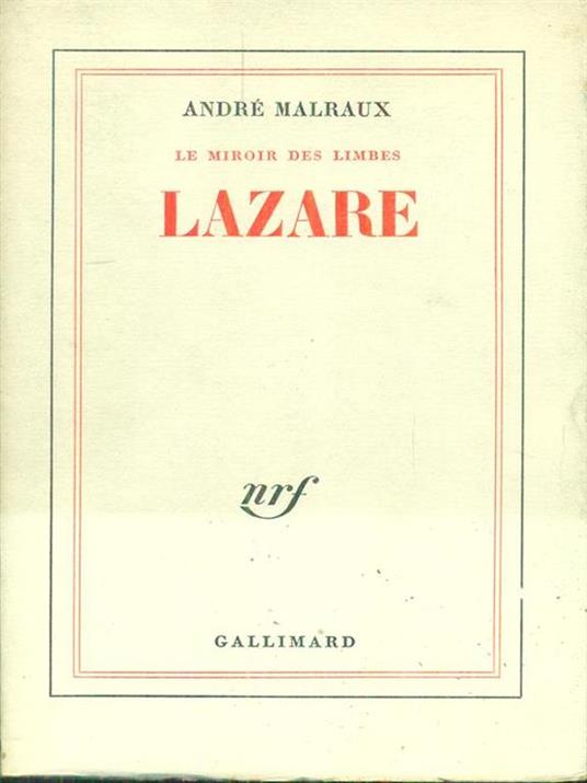   Lazare - André Malraux - copertina
