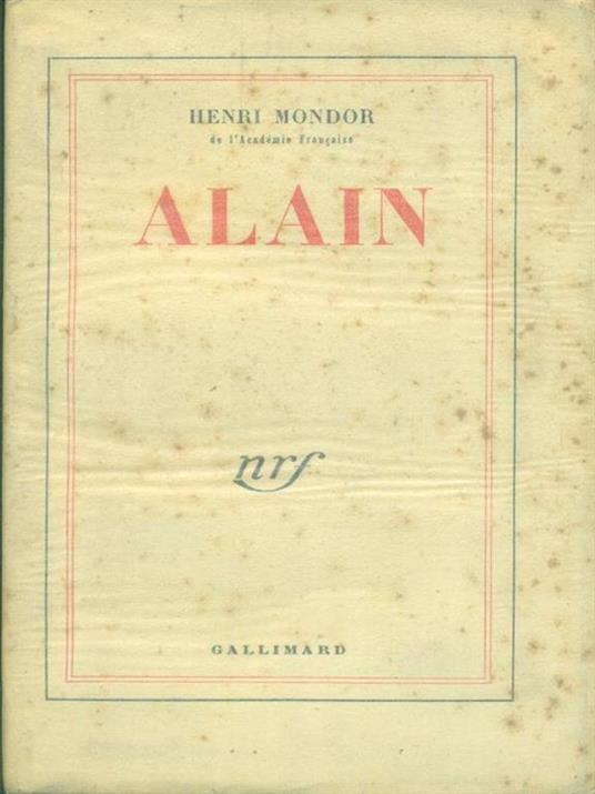  Alain  - Henri Mondor - copertina