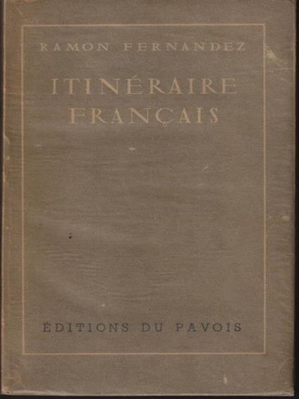 Itineraire francais - Ramon Fernandez - copertina