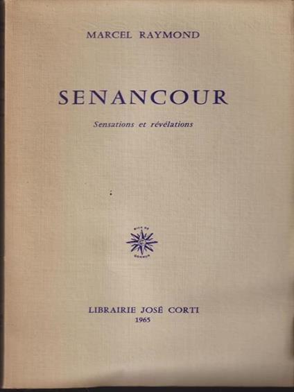   Senancour - Marcel Raymond - copertina