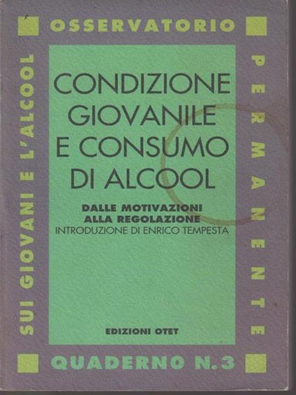   Condizione giovanile e consumo di alcool - copertina