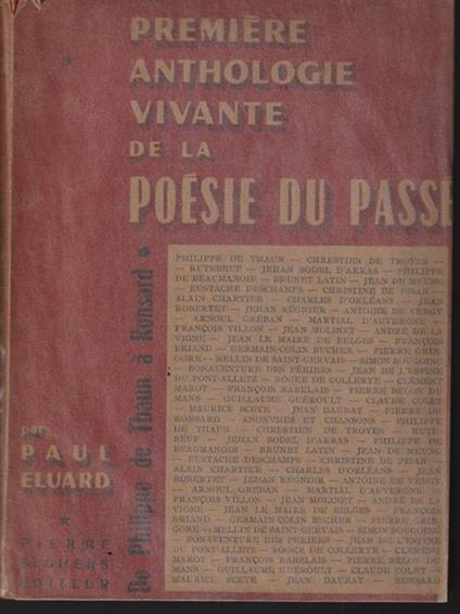   Anthologie vivante de la poesie du passe - Paul Éluard - copertina