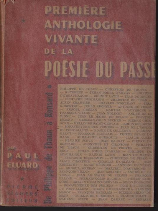   Anthologie vivante de la poesie du passe - Paul Éluard - copertina