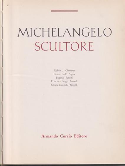   Michelangelo scultore - copertina