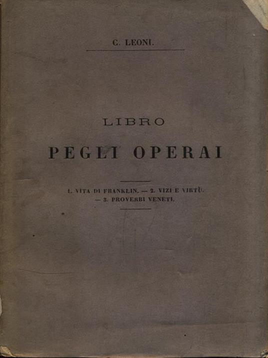 Libro pegli operai - Carlo Leoni - copertina
