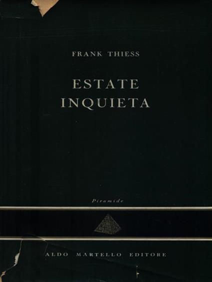   Estate inquieta - Frank Thiess - copertina
