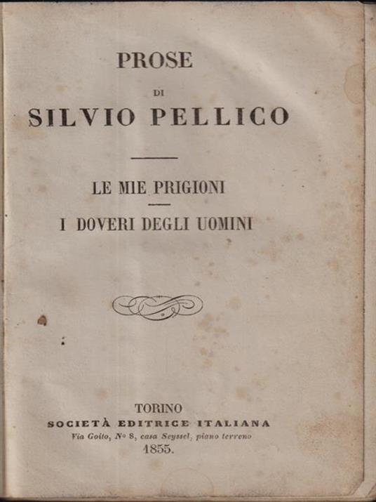   Prose Di Silvio Pellico  - copertina
