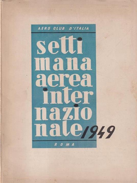 Settimana aerea internazionale 1949 - copertina