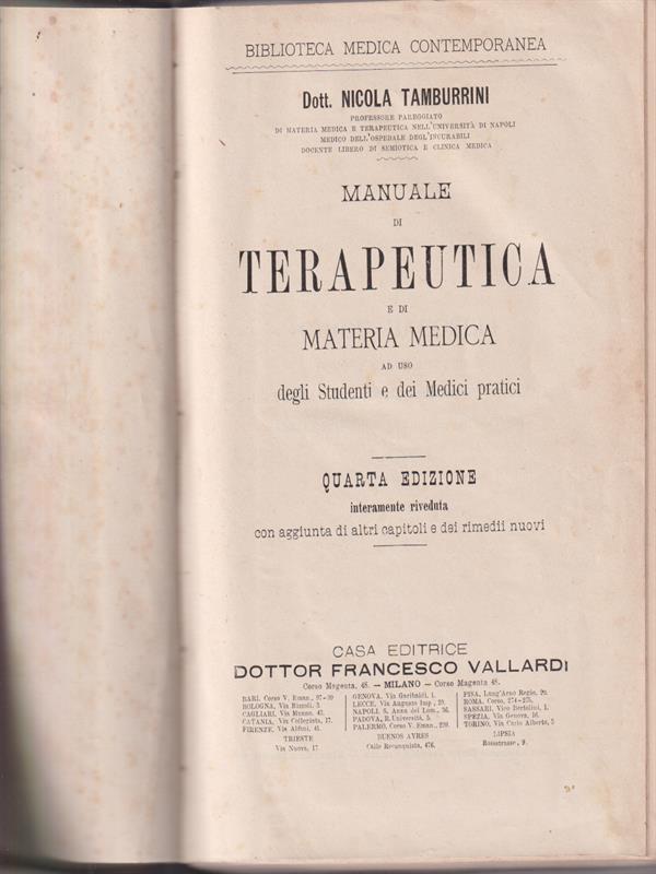 Manuale di terapeutica e di materia medica