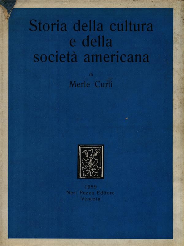Storia della cultura e della società americana