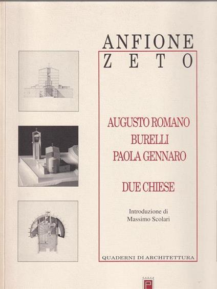   Augusto Romano Burelli Paola Gennaro. Due chiese - copertina