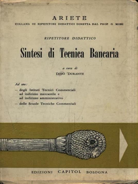 Sintesi di Tecnica Bancaria - Dino Durante - copertina
