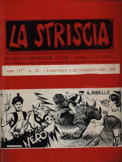La striscia. Anno III N. 16 - Settembre Ottobre 1983 - copertina