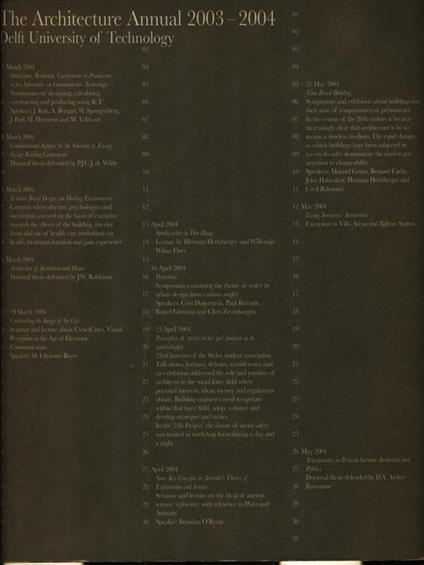 The architecture annual 2003-2004 - copertina