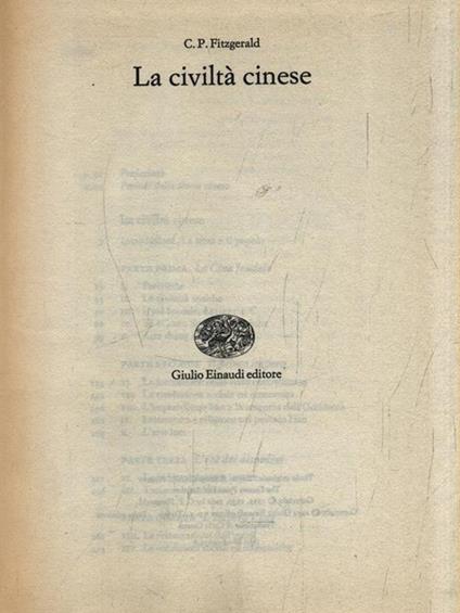 La civiltà cinese - Charles P. Fitzgerald - copertina