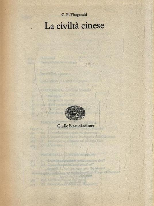 La civiltà cinese - Charles P. Fitzgerald - copertina