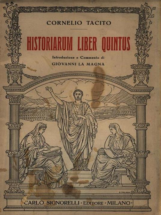 Historiarum liber quintus - P. Cornelio Tacito - copertina