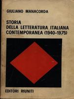 Storia della letteratura italiana contemporanea 1940-1975