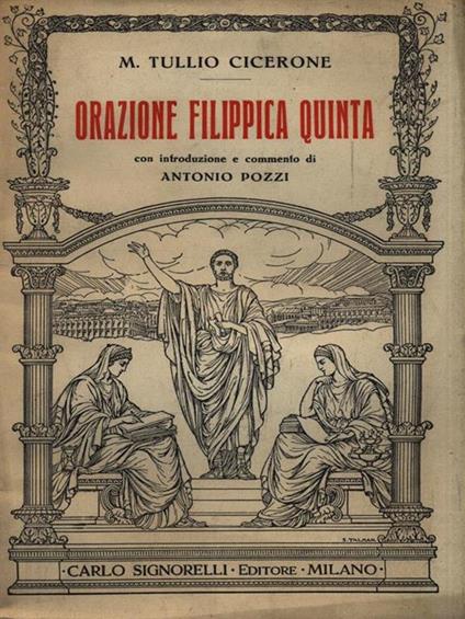 Orazione filippica quinta - M. Tullio Cicerone - copertina