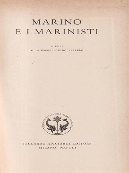 Marino e i marinisti. Vol. 37 - copertina