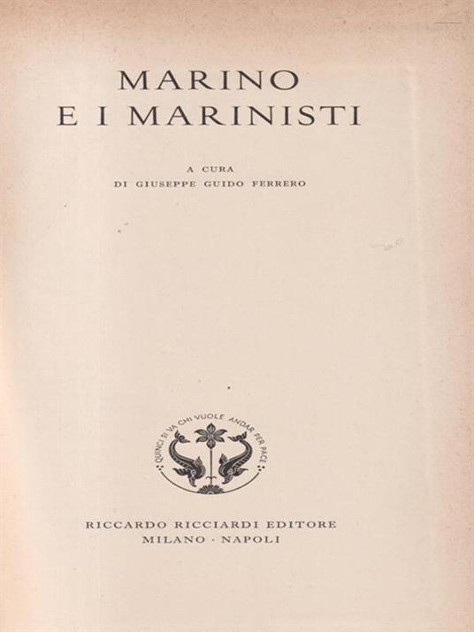 Marino e i marinisti. Vol. 37 - copertina