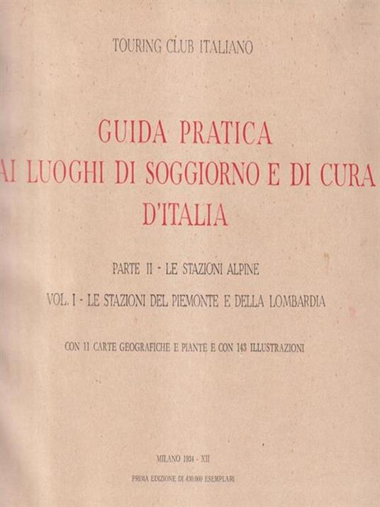 Stazioni alpine - Guida pratica ai luoghi di soggiorno e di cura d'Italia - copertina