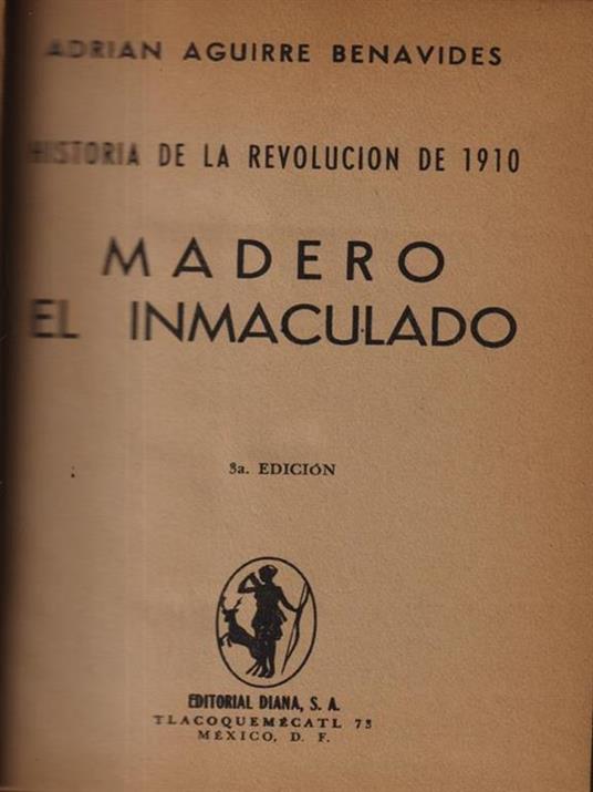 Madero el inmaculado - copertina