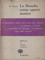 La filosofia come sapere storico