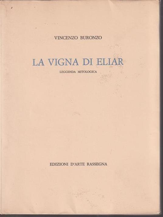 La vigna di Eliar - Vincenzo Buronzo - copertina