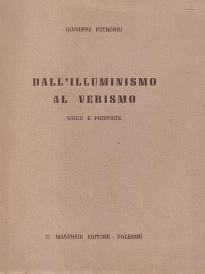 Dall'illuminismo al Verismo - Giuseppe Petronio - copertina