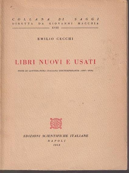 Libri nuovi e usati - Emilio Cecchi - copertina
