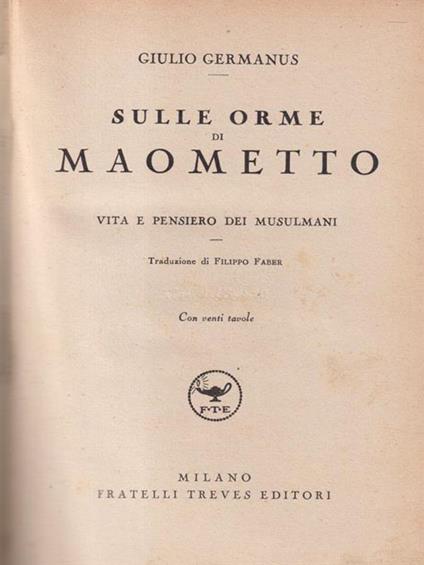 Sulle orme di Maometto - copertina