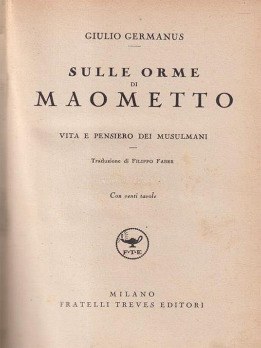 Sulle orme di Maometto - copertina