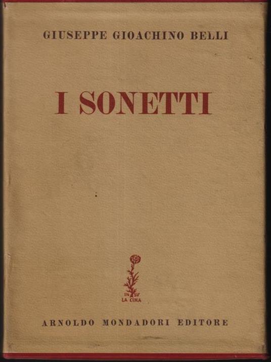 I sonetti 3 vv - Gioachino Belli - copertina