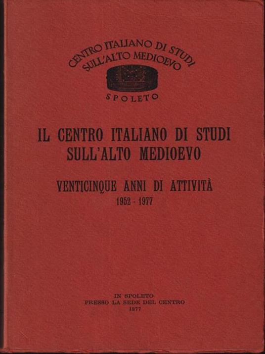 Il centro italiano di studi sull'alto medioevo - copertina