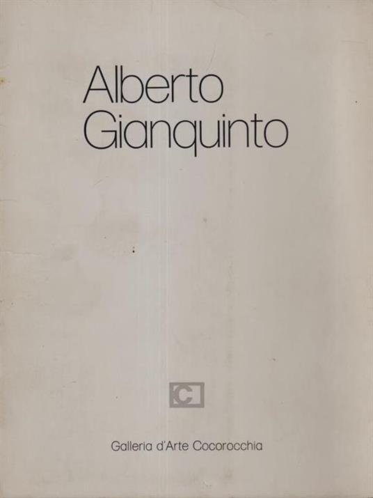 Alberto Gianquinto - copertina