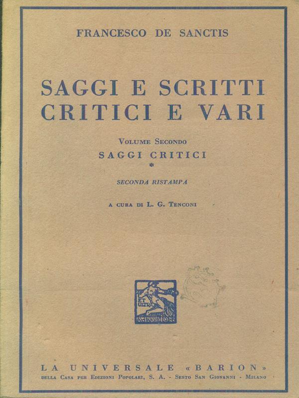 Saggi e scritti critici e vari Vol II